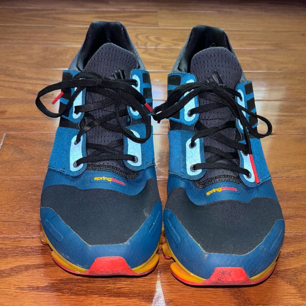 Adidas Springblade Men’s 11.5 GUC Hard to find color way Teal/Orange/Red